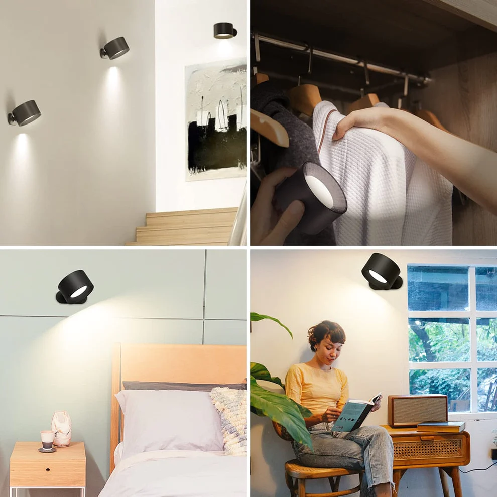 Vista - Applique murale LED rechargeable à 360°