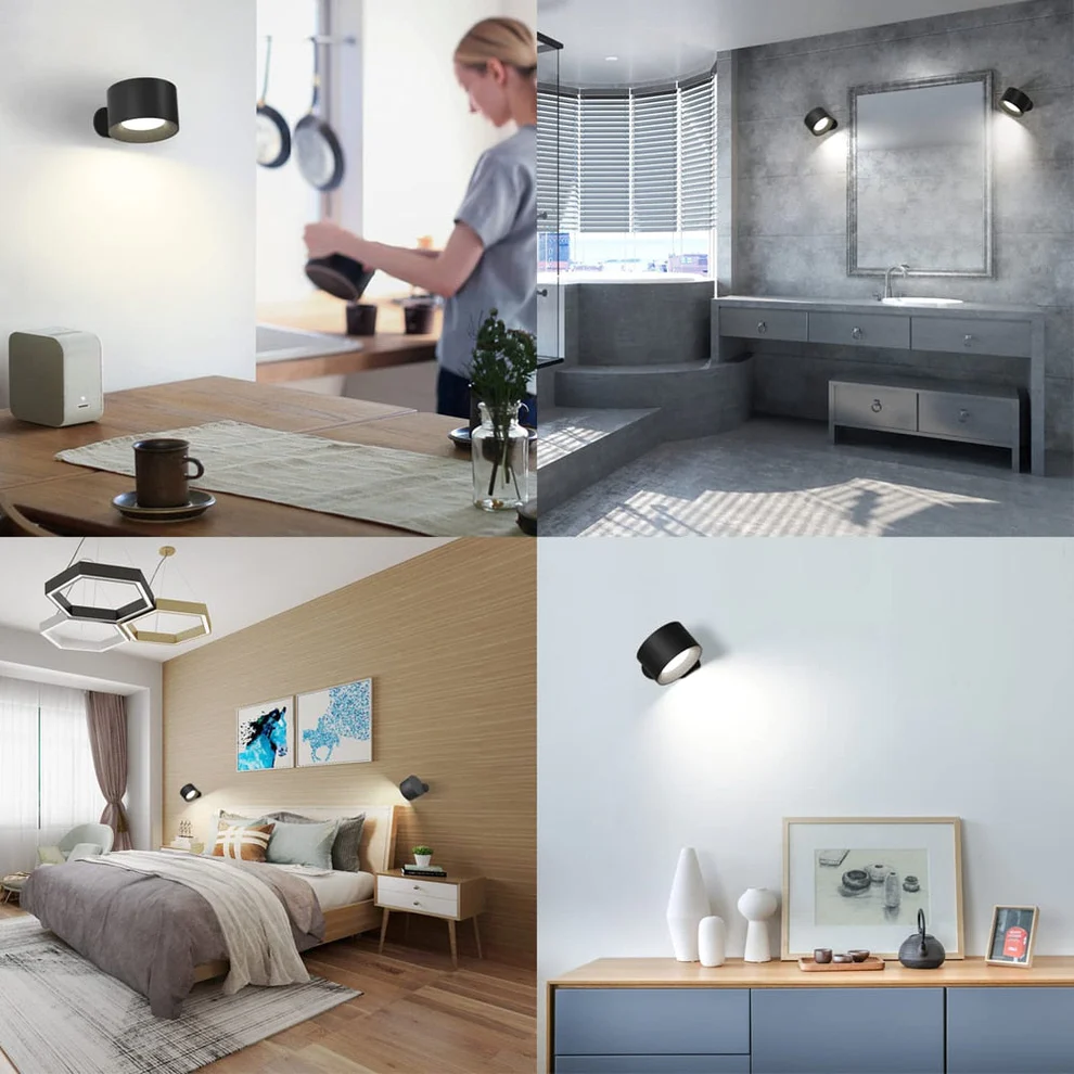 Vista - Applique murale LED rechargeable à 360°