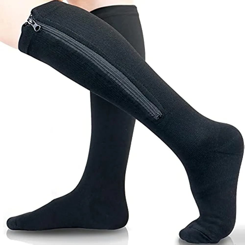 Chaussettes de Compression 2.0 Avec Fermeture Éclair | Confort Amélioré
