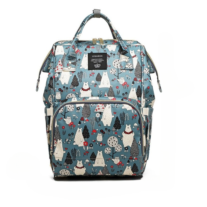 Sac à dos pour couches de grande capacité – Sac de voyage imperméable à plusieurs poches
