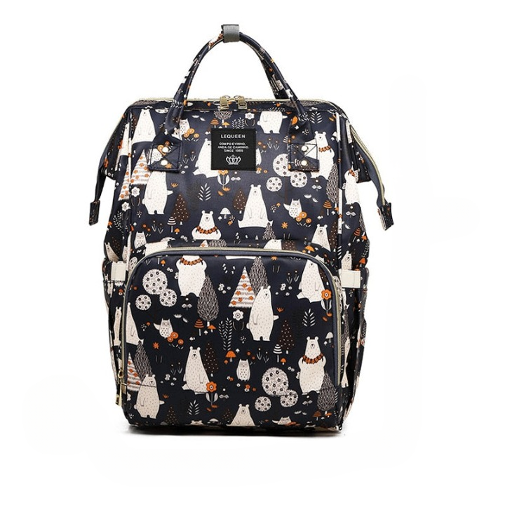 Sac à dos pour couches de grande capacité – Sac de voyage imperméable à plusieurs poches