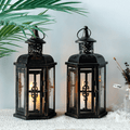 Porte-bougie Scandinave - Lanterne en Fer Noir Vintage