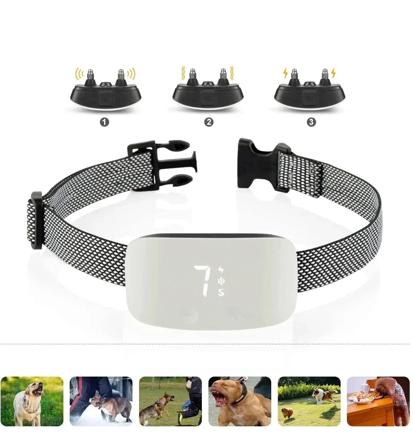 Collier Anti-Aboiement pour Chien | Rechargeable & Étanche